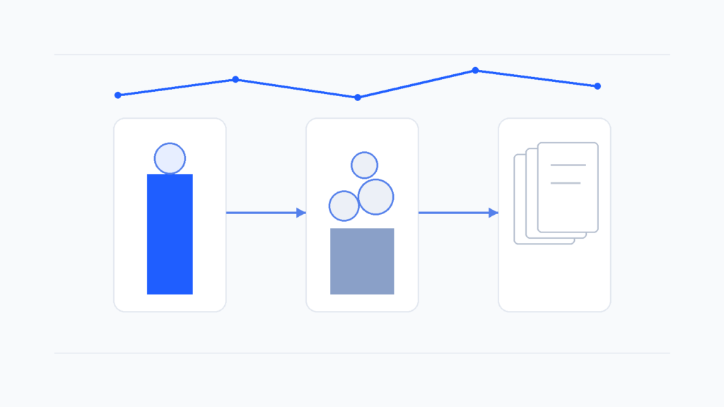 Simple illustration comparing reported profit, operating cash and money owed by customers